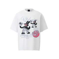 80s Casual Classics Shirts Cat Letter Print Loose Crew Neck Short Sleeve T-Shirt