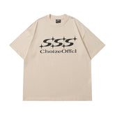 Camisas Vintage Hombre Vintage Alphabet Print Short Sleeve T-Shirt