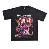 Film Star T Shirt Movie Halloween Trendy Cotton Short Sleeve Loose round Neck T-shirt for Men and Women