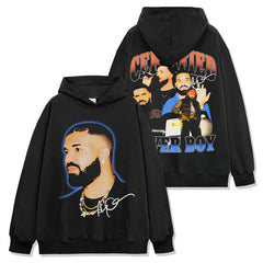 Drake Hoodie Printed Short Sleeve T-Shirt Casual