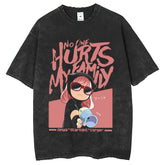 Men T Shirts Old Summer Washing Short Sleeve Printed T-Shirts