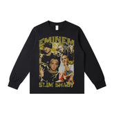 Detroit Eminem Hoodie Vintage Eminem Printed Cotton Long Sleeves