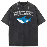 Men T Shirts Short Sleeve T-Shirt Men's Washed Old Punk