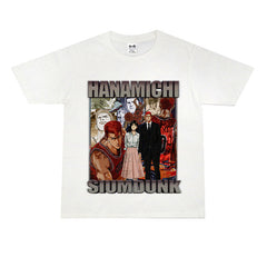 Film Star T Shirt Anime Slam Dunk Washed Old Two-Dimensional Printing Short Sleeve Loose T-shirt