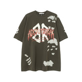 Camisas Vintage Hombre Short Sleeve T-Shirt Loose Top