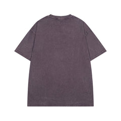 Ellie Seattle Shirt Summer Vintage Newspaper Print Old Washed Short Sleeve T-Shirt