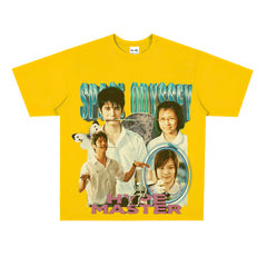 Film Star T Shirt Movie Surrounding First Love This Little Thing Loose Retro Street Cotton T-shirt Men and Women