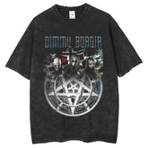 Men T Shirts Printed Washing T-Shirts Trendy Brand American Retro