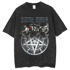 Men T Shirts Printed Washing T-Shirts Trendy Brand American Retro