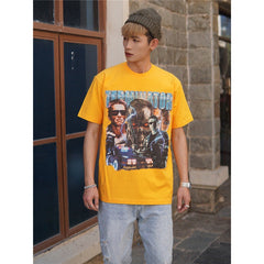 Film Star T Shirt Movie Terminator Poster Print Personalized Cotton Short Sleeve Loose round Neck T-shirt