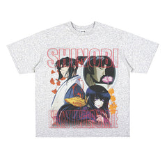 Film Star T Shirt Cartoon Anime Movie Jia He Fa Ren Post Loose Retro Street Cotton T-shirt