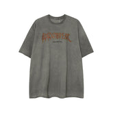 Camisas Vintage Hombre Vintage Washed Old Loose Short Sleeve T-Shirt