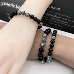 Chrome Heart Bracelet Obsidian Bracelet