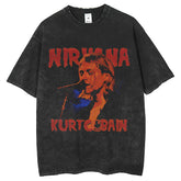 Men T Shirts hiphop high street printing old washing water short sleeve tide brand