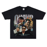Film Star T Shirt Loose Japanese Style Retro Street Cotton T-shirt Men