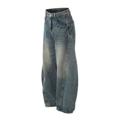 American Men Jeans Straight Jeans Loose Casual Wide Leg Pants