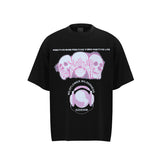 80s Casual Classics Shirts Bone Print Loose Crew Neck Short Sleeve T-Shirt