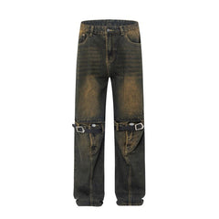 American Mens Jeans Vintage Water Mill Nostalgic Tooling Jeans