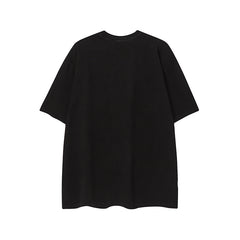 Camisas Vintage Hombre Vintage Washed Old Letter Print Short Sleeve T-Shirt