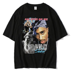 Juice WRLD T Shirt Drop-Shoulder Sleeve Printed T-shirt Short Sleeve All Eyez on Me