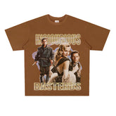 Film Star T Shirt Loose Heavy Weight Retro Street Cotton T-shirt American Men and Women