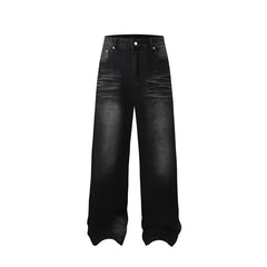 American Mens Jeans Vintage Washed Hip Hop Jeans