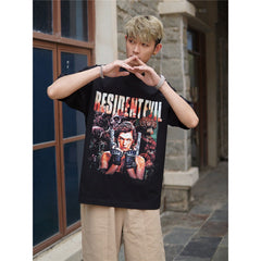 Film Star T Shirt Personalized Cotton Short Sleeve Loose Retro Design T-shirt for Men and Women