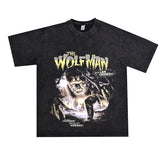 Film Star T Shirt Movie Wolf Pure Cotton Loose Nostalgic Short Sleeve American Retro T-shirt Men