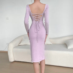 Emily Ratajkowski Dress Sexy Sheath Split Backless Suspender Dress