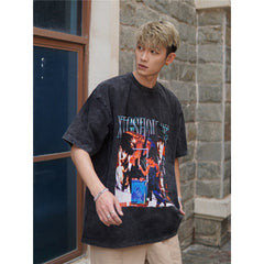 Film Star T Shirt Short Sleeve Loose Retro American Design T-shirt