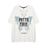 Camisas Vintage Hombre Summer Butterfly Letter Print Short Sleeve T-Shirt