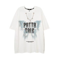 Camisas Vintage Hombre Summer Butterfly Letter Print Short Sleeve T-Shirt