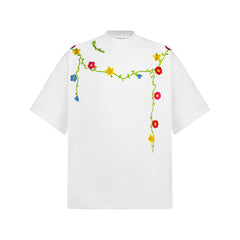 80s Casual Classics Shirts Floral Print Short Sleeve Summer Loose Top