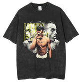 Men T Shirts Character Say Print Short Sleeve T-Shirt Oversize