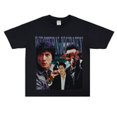 Film Star T Shirt Short Sleeve Loose Retro Nostalgic American Cotton Printed T-shirt