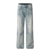 American Mens Jeans Vintage Washed Old Jeans