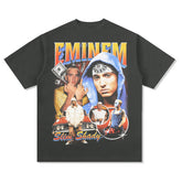 Detroit Eminem T Shirt Vintage Loose Heavy Crew Neck T Shirt