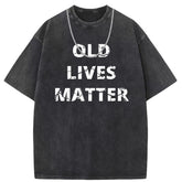 Men T Shirts Short Sleeve T-Shirt Women Washed Old American