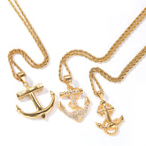 Jewelry Hip Hop Anchor Pendant Necklace rapper Crosses