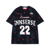 Ellie Seattle Shirt Washed Graffiti Crew Neck T-Shirt