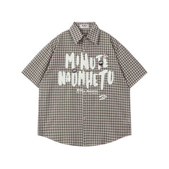 Ellie Seattle Shirt Vintage Loose Short Sleeve Lapel Casual POLO Shirt