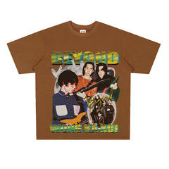 Film Star T Shirt Rock beyond Band Printed Loose Retro Cotton T-shirt for Men and Women