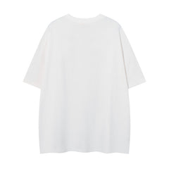 80s Casual Classics Shirts Short Sleeve T-Shirt Snake Crooked Printed Casual Loose Top