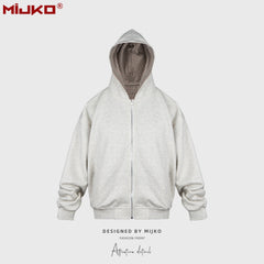 Men Jacket Double-Sided Hooded Jacket
