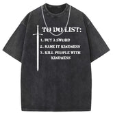 Men T Shirts Printed short-sleeved T-shirt washed and old