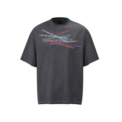 80s Casual Classics Shirts Alphabet Print Short Sleeve T-Shirt Summer Oversize Loose Top