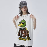 Men T Shirts Hand Painted Oil Painting Green Head