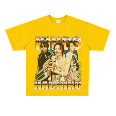 Film Star T Shirt National Fashion Rock Flyer Band Poster Commemorative Loose Street Cotton T-shirt