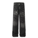 American Mens Jeans Vintage Cleanfit Lightning Washed Straight Jeans