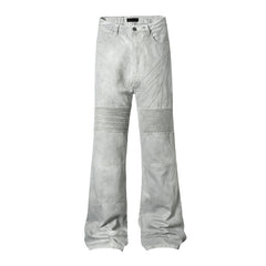 American Mens Jeans Old Washed White Jeans